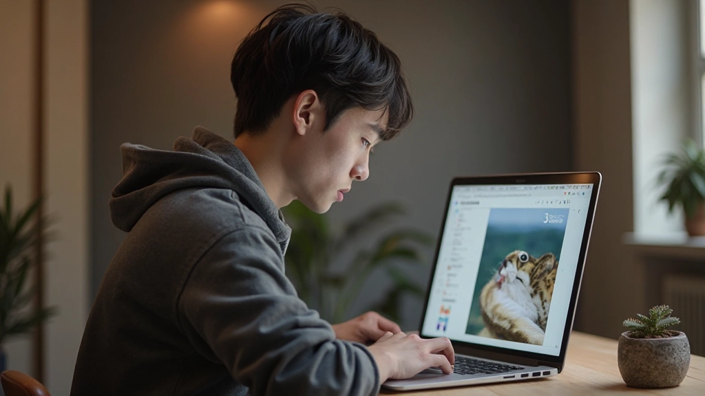 デスクトップコンピュータの前でAIツールを使用するデザイナーの様子